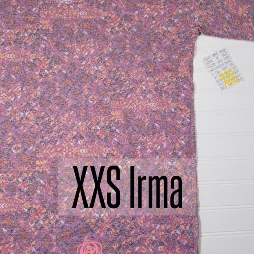 LuLaRoe Irma Tunic in Purple and Pink